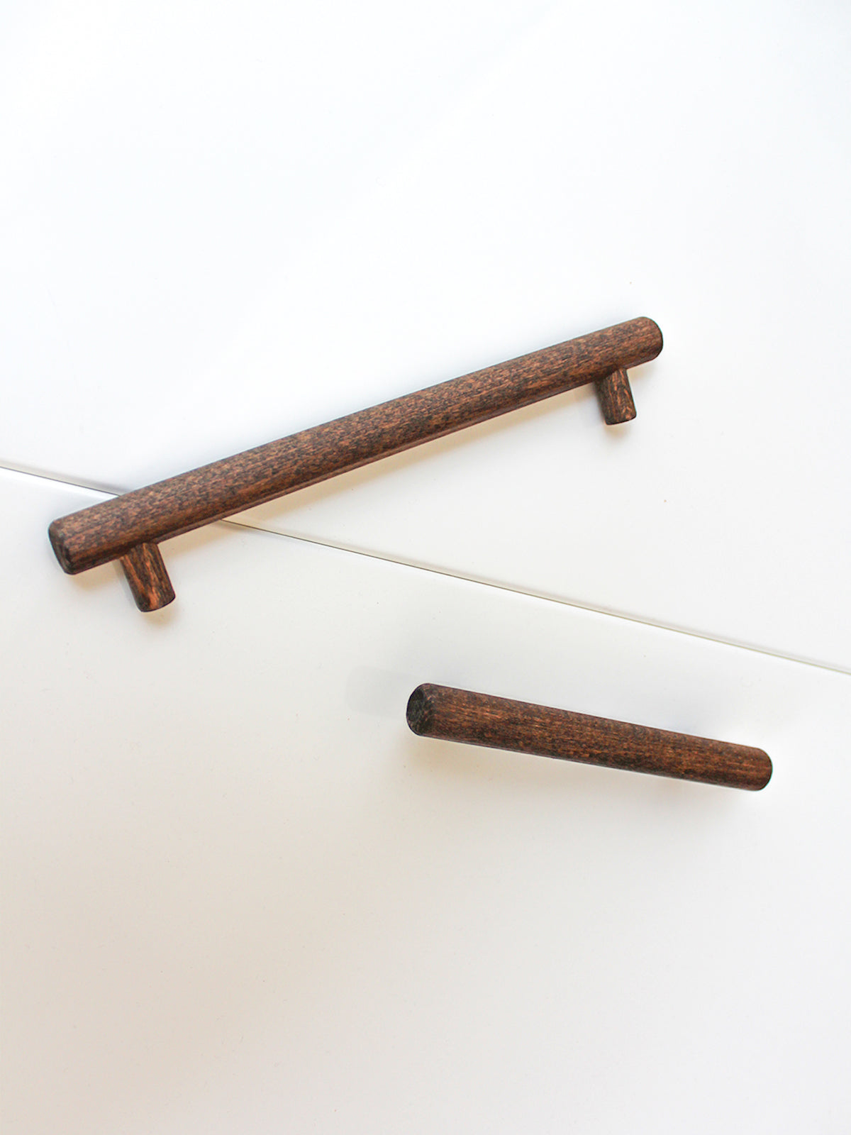 Roll Ahşap Kulp Çekmece Kulpu Modern Dolap Kolu Mobilya Kulp