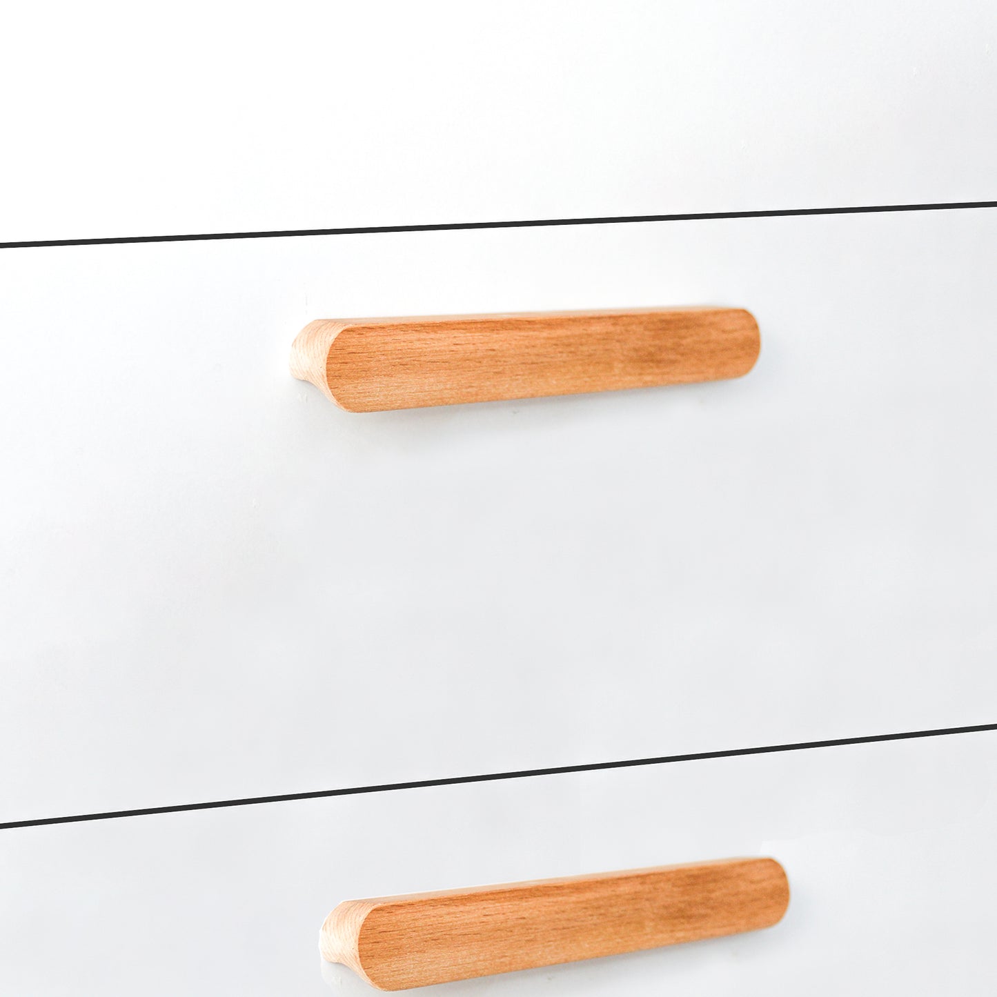 Curved Ahşap Kulp Çekmece Kulpu Modern Dolap Kolu Mobilya Kulp