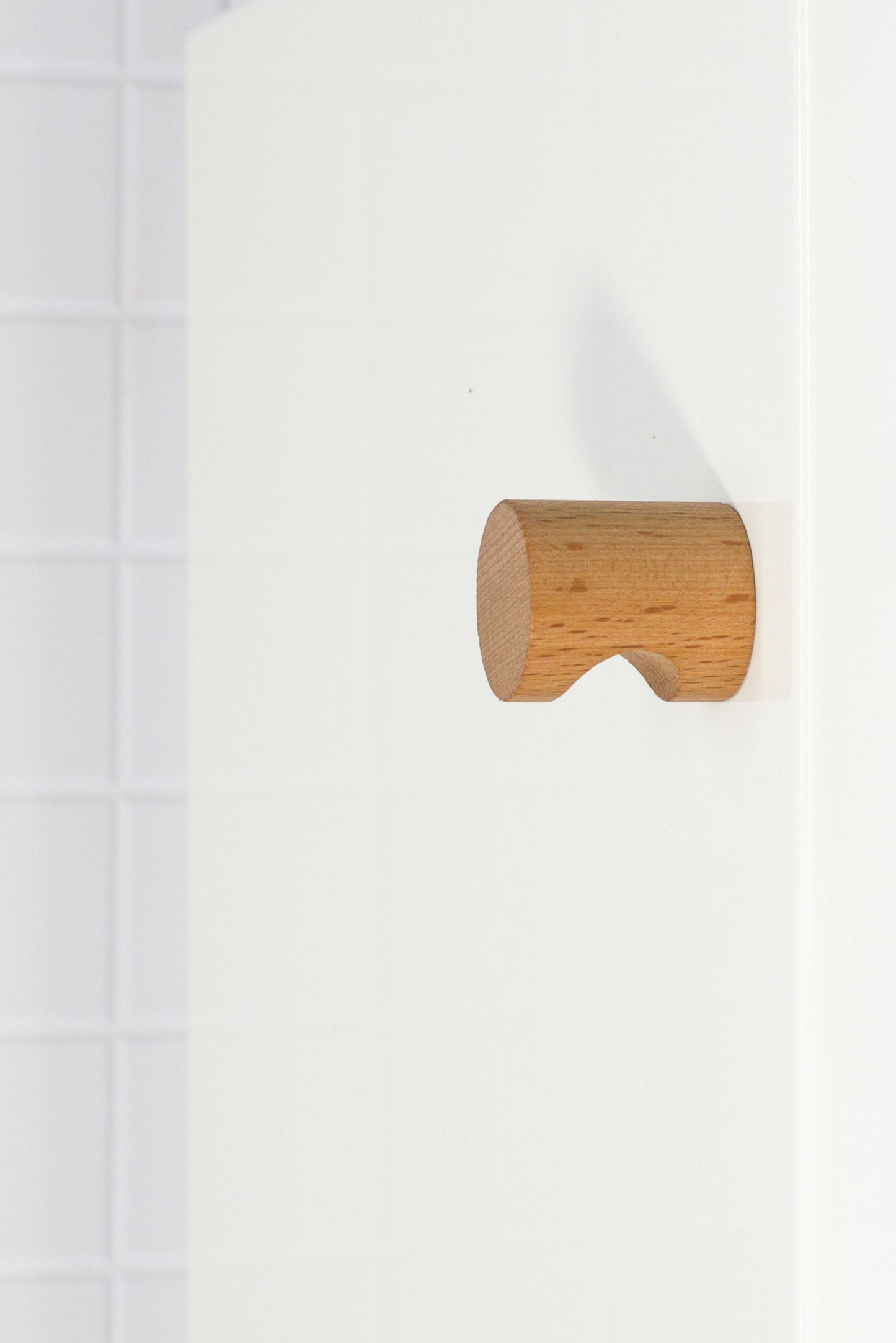 Notched Ahşap Düğme Kulp Modern Çekmece Dolap Kulpu Tek Delikli Iskandinav Tasarım