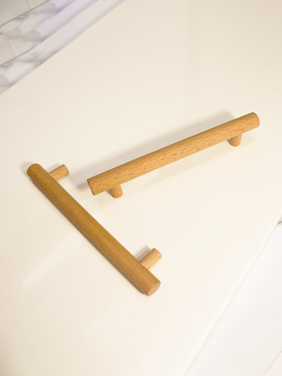 Roll Ahşap Kulp Çekmece Kulpu Modern Dolap Kolu Mobilya Kulp