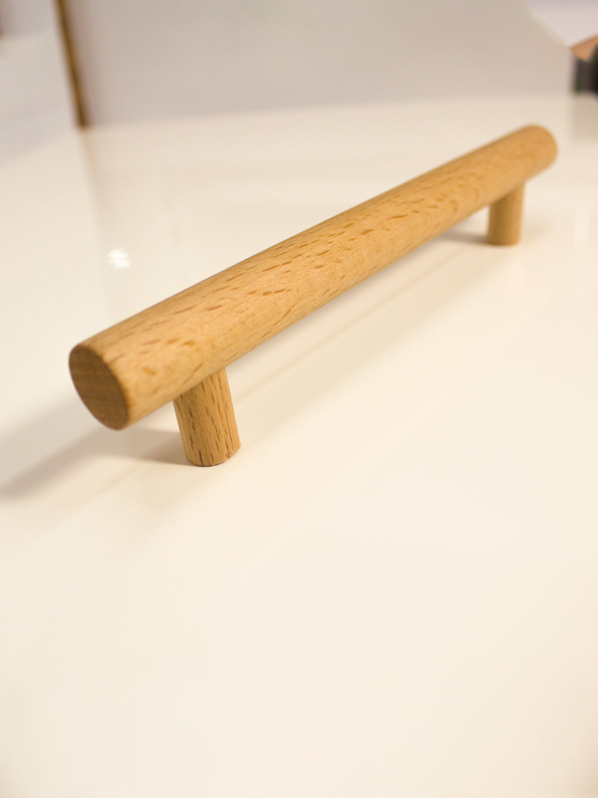 Roll Ahşap Kulp Çekmece Kulpu Modern Dolap Kolu Mobilya Kulp