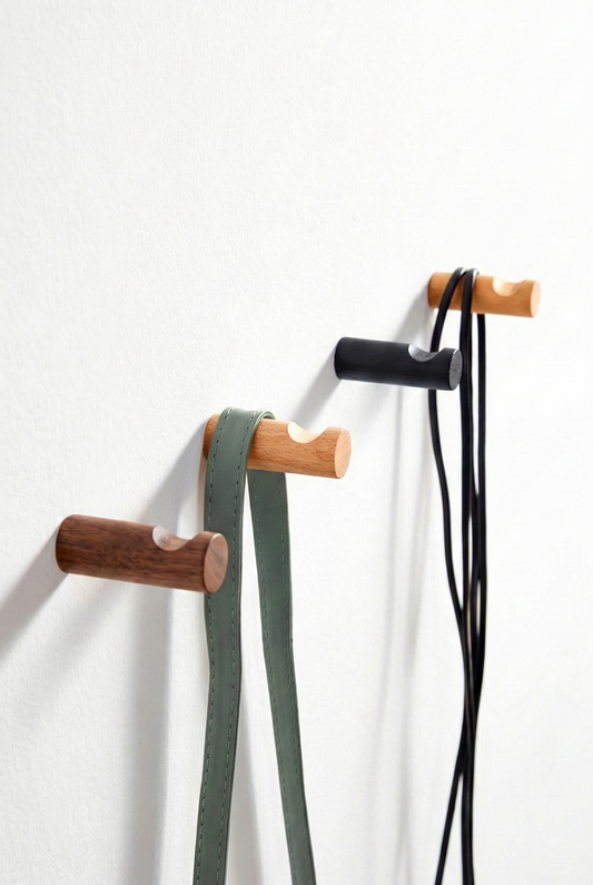 Ahşap Modern Duvar & Banyo Askılık Dekoratif Askı