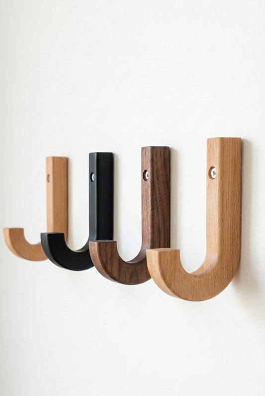 AhşapKanca Askılık Modern Iskandinav Stili Duvara Monte Portmanto Askı