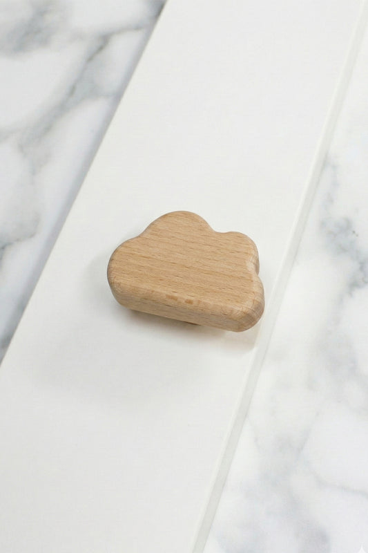 Bulut Şekilli Ahşap Kulp Çocuk Bebek Odası Mobilya Kulpu Dolap Çekmece Düğme Kulp