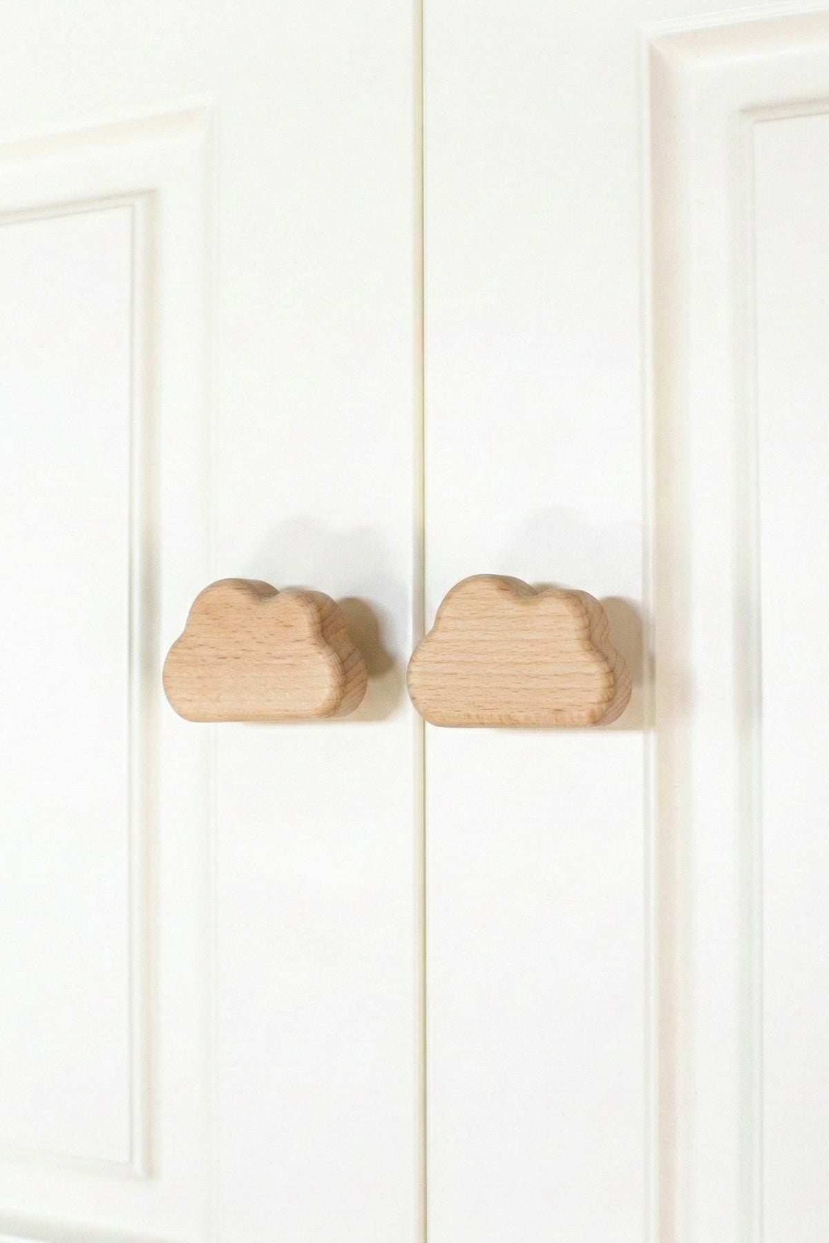 Bulut Şekilli Ahşap Kulp Çocuk Bebek Odası Mobilya Kulpu Dolap Çekmece Düğme Kulp