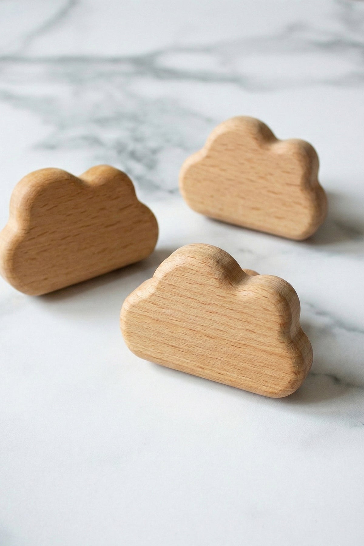 Bulut Şekilli Ahşap Kulp Çocuk Bebek Odası Mobilya Kulpu Dolap Çekmece Düğme Kulp