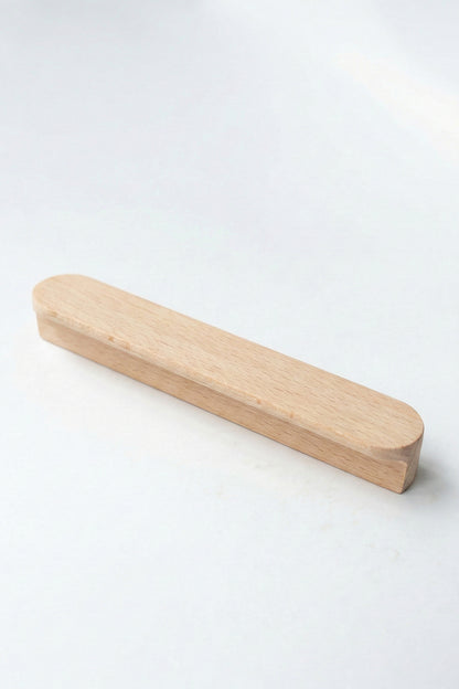 Curved Ahşap Kulp Çekmece Kulpu Modern Dolap Kolu Mobilya Kulp