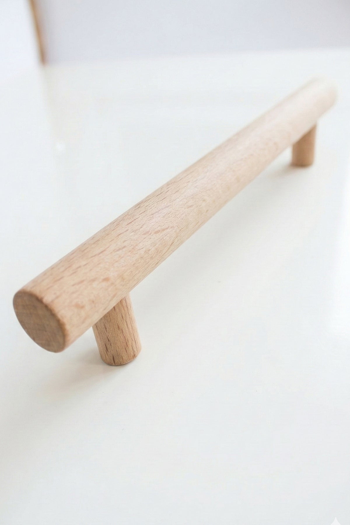 Roll Ahşap Kulp Çekmece Kulpu Modern Dolap Kolu Mobilya Kulp