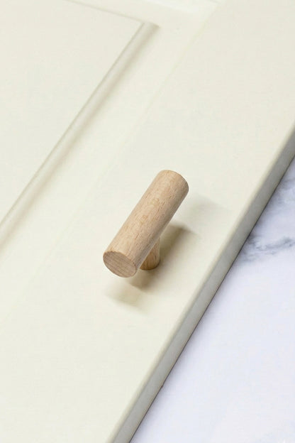 Roll Ahşap Kulp Çekmece Kulpu Modern Dolap Kolu Mobilya Kulp